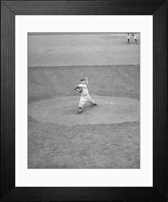 Framed Print : Johnny Podres Pitching for the Dodgers Framed Print : Johnny Podres Pitching for the Dodgers