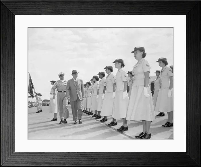 Framed Print : Dwight Eisenhower Reviewing Female Troops Framed Print : Dwight Eisenhower Reviewing Female Troops