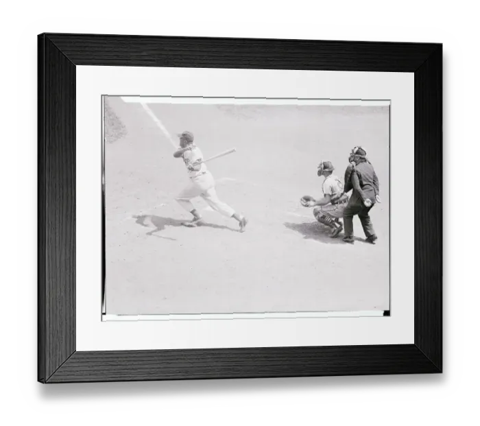 Framed Print : Don Newcombe Batting Framed Print : Don Newcombe Batting