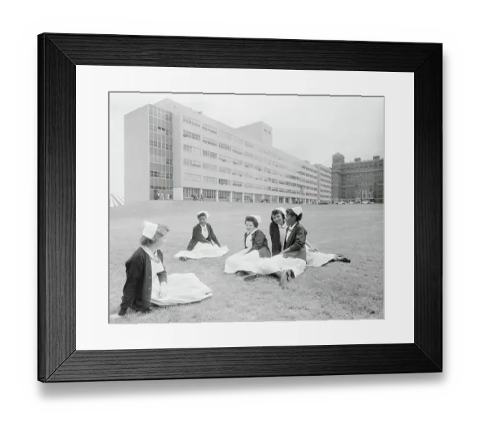 Framed Print : Nurses Lounging on a Lawn Framed Print : Nurses Lounging on a Lawn