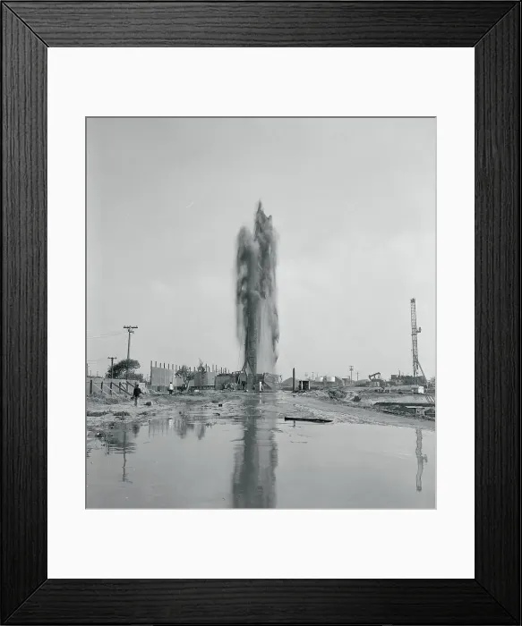 Framed Print : Erupting Oil Well Framed Print : Erupting Oil Well