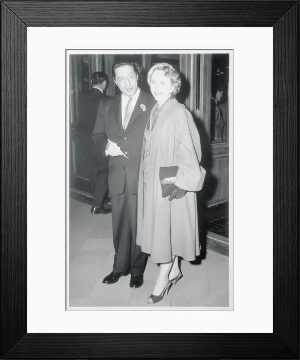 Framed Print : Margaret Truman and Harold Arlen Posing at Entrance Framed Print : Margaret Truman and Harold Arlen Posing at Entrance