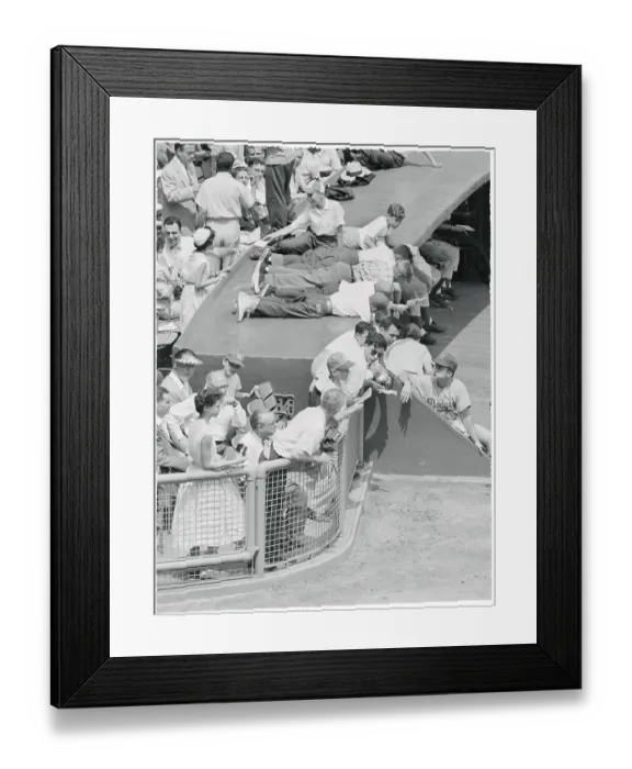 Framed Print : Youngsters Waiting for Autographs