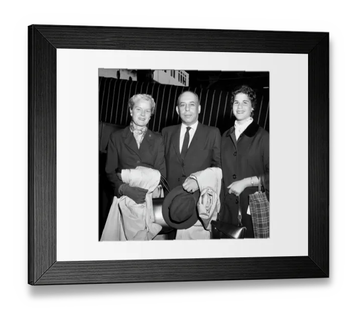 Framed Print : Mr. and Mrs. Stanley Marcus with Daughter Framed Print : Mr. and Mrs. Stanley Marcus with Daughter