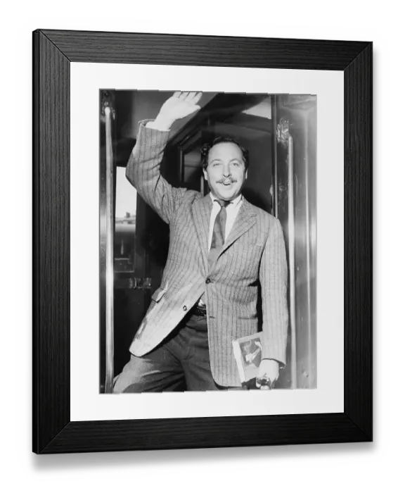 Framed Print : Tennessee Williams Waving