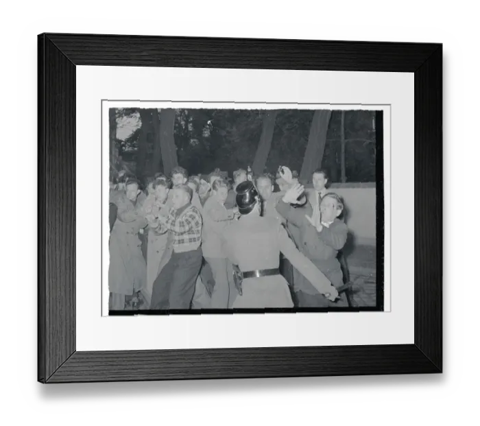 Framed Print : Demonstrators Ward off Advancing Police During West Berlin Riot Framed Print : Demonstrators Ward off Advancing Police During West Berlin Riot