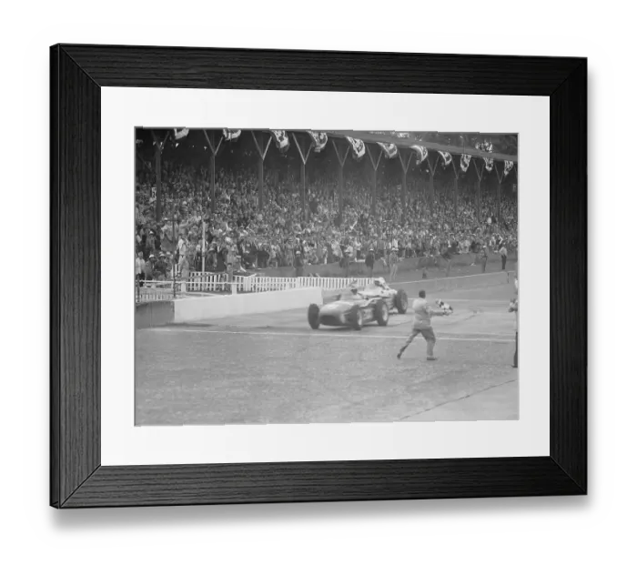 Framed Print : Race Cars Speeding Across Finish Line Framed Print : Race Cars Speeding Across Finish Line