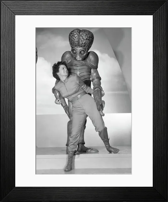 Framed Print : Faith Domergue with Space Mutant Framed Print : Faith Domergue with Space Mutant
