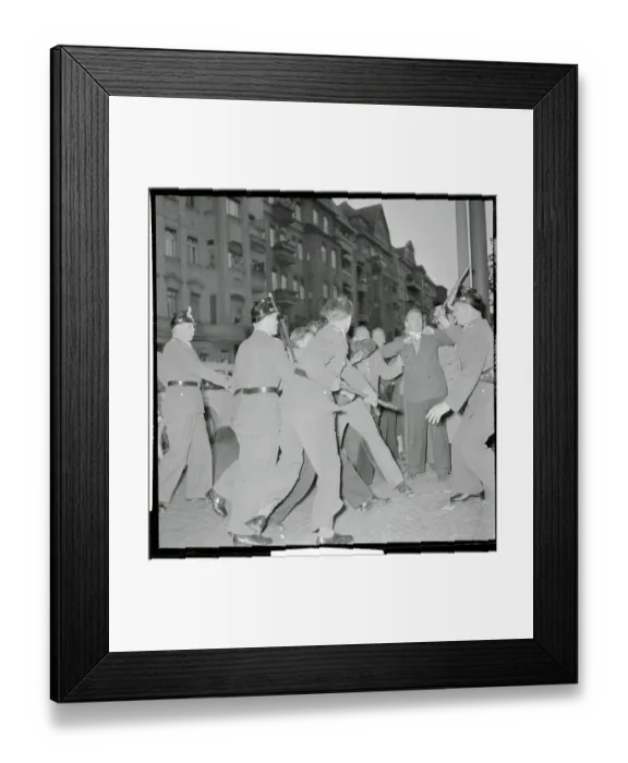 Framed Print : West Berlin Police Clashing with Demonstrators Framed Print : West Berlin Police Clashing with Demonstrators