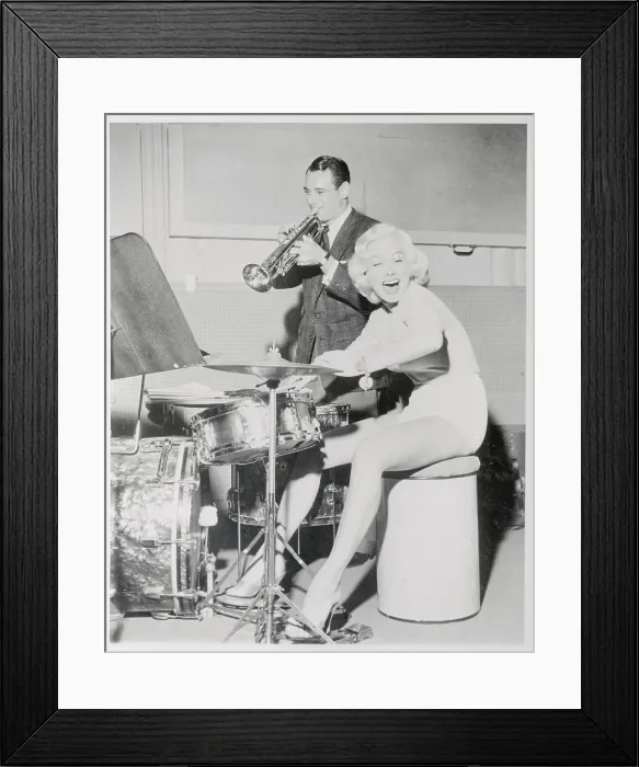 Framed Print : Mamie Van Doren Playing the Drums Framed Print : Mamie Van Doren Playing the Drums