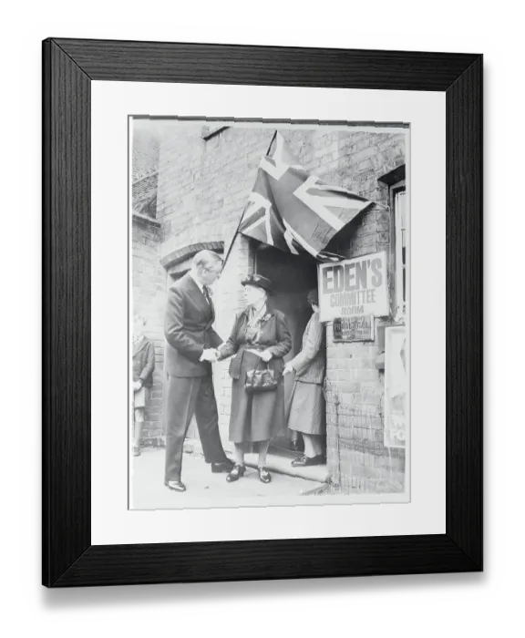 Framed Print : Sir Anthony Eden Shaking Hands with a Colleague Framed Print : Sir Anthony Eden Shaking Hands with a Colleague