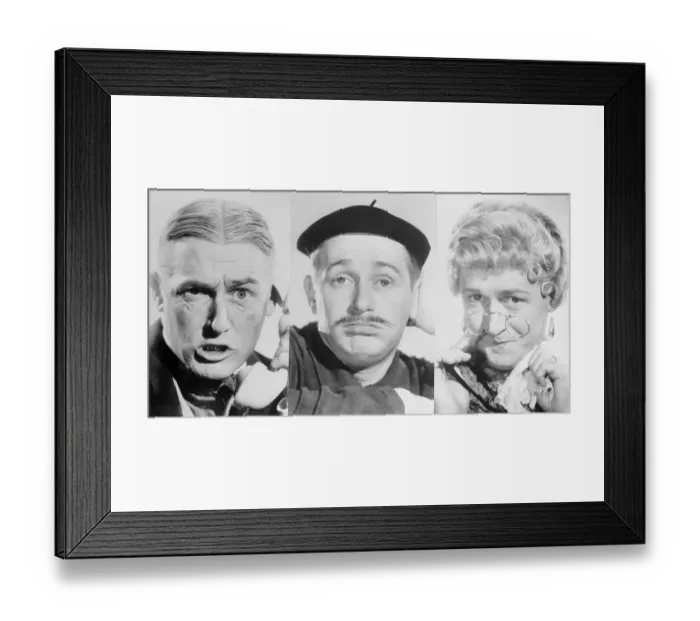 Framed Print : Alan Young Playing Three Roles Framed Print : Alan Young Playing Three Roles