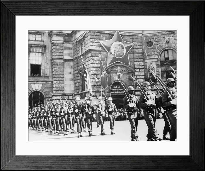 Framed Print : American Soldiers March in Formation in Vienna Framed Print : American Soldiers March in Formation in Vienna