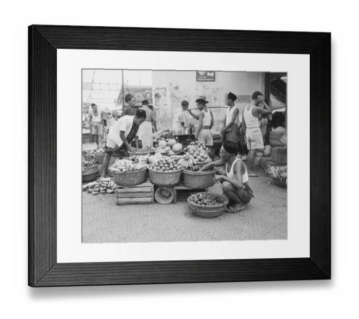 Framed Print : Fruit Vendor Sorting His Goods Framed Print : Fruit Vendor Sorting His Goods