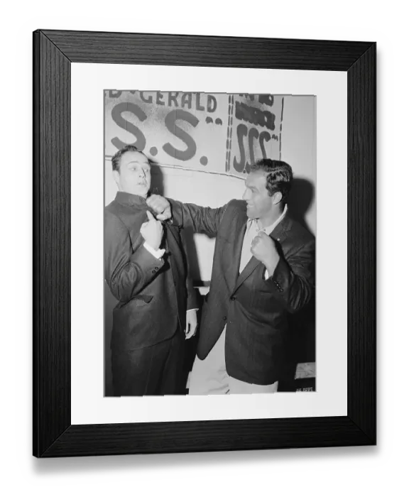 Framed Print : Rocky Marciano Swinging at Marlo Brando Framed Print : Rocky Marciano Swinging at Marlo Brando