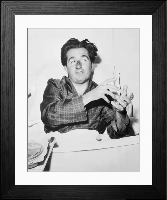Framed Print : Alberto Ascari Recovering in Hospital Framed Print : Alberto Ascari Recovering in Hospital