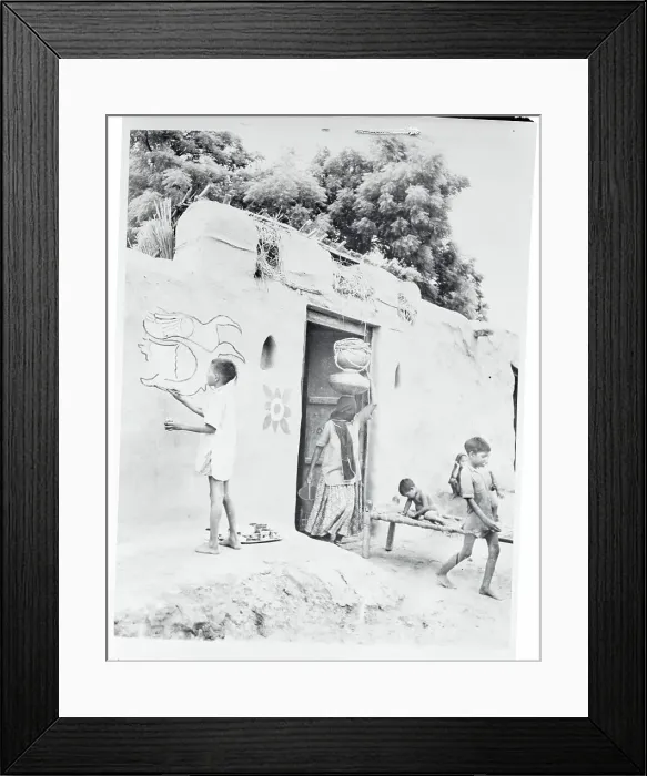 Framed Print : Child Drawing on a Wall Framed Print : Child Drawing on a Wall