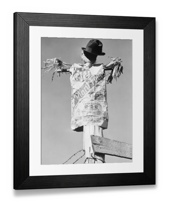 Framed Print : Scarecrow. (Original Caption). In the Bag