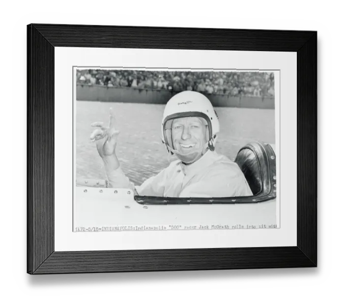 Framed Print : Jack McGrath in His Race Car Framed Print : Jack McGrath in His Race Car