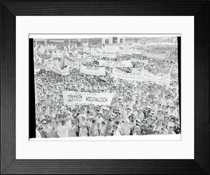 Framed Print : Demonstrators Protesting Against Bao Dai Framed Print : Demonstrators Protesting Against Bao Dai