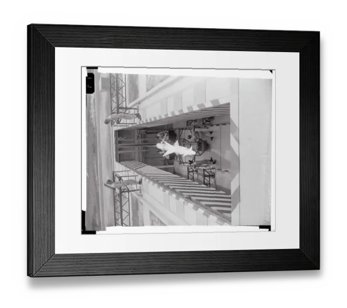 Framed Print : Workmen Hoisting a Nike Missile