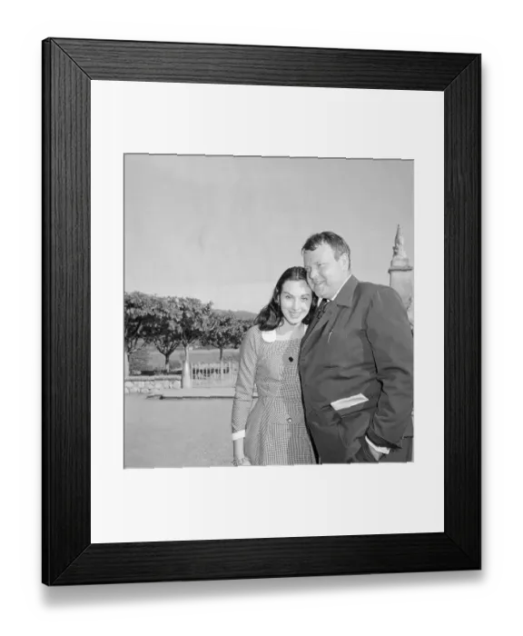 Framed Print : Orson Welles with Paola Mori Framed Print : Orson Welles with Paola Mori