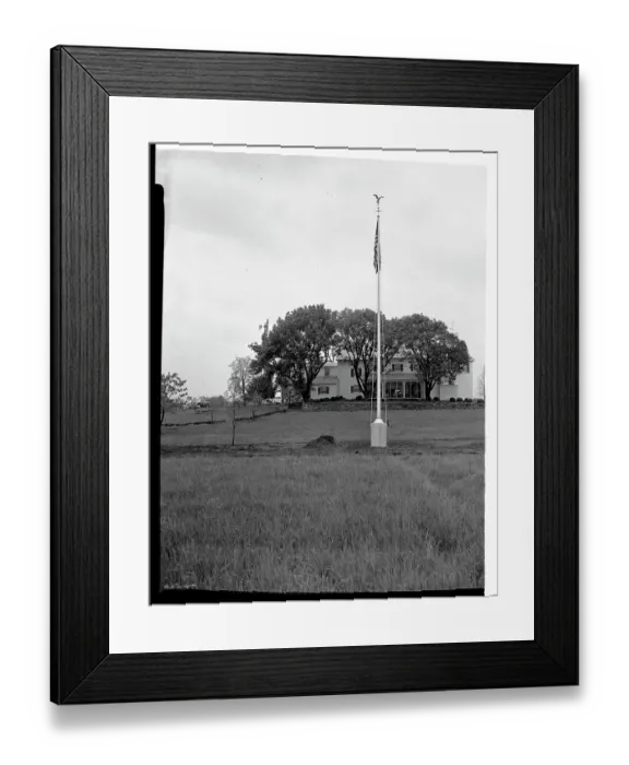 Framed Print : Flagpole in Front of Eisenhower's Farm House Framed Print : Flagpole in Front of Eisenhower's Farm House