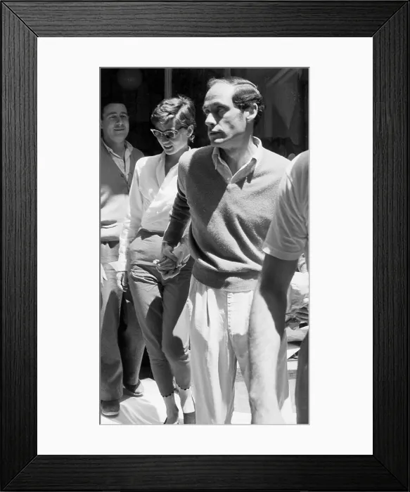 Framed Print : Audrey Hepburn Holding Hands With Mel Ferrer Framed Print : Audrey Hepburn Holding Hands With Mel Ferrer