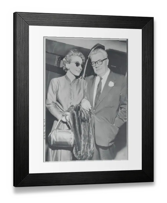 Framed Print : Joan Crawford and Husband Alfred Steele Framed Print : Joan Crawford and Husband Alfred Steele