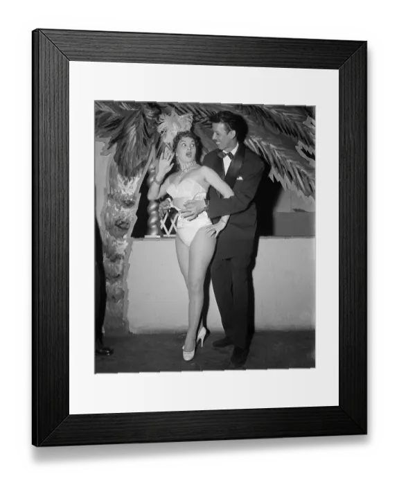 Framed Print : Strip Teaser and Band Leader on Stage Framed Print : Strip Teaser and Band Leader on Stage