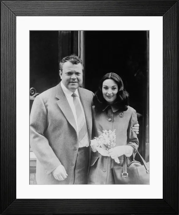 Framed Print : Orson Welles with Bride