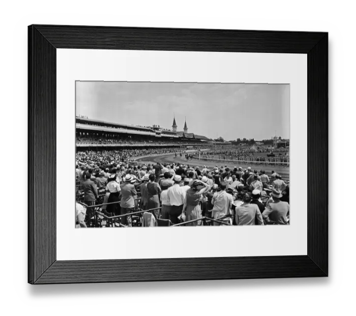 Framed Print : Kentucky Derby Spectators Watching Race Framed Print : Kentucky Derby Spectators Watching Race
