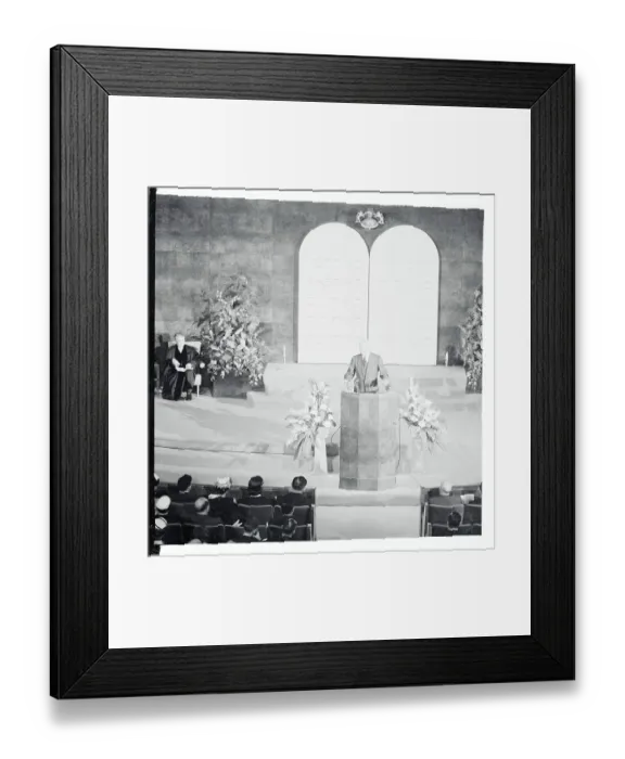 Framed Print : Dwight Eisenhower Dedicating New Temple Framed Print : Dwight Eisenhower Dedicating New Temple