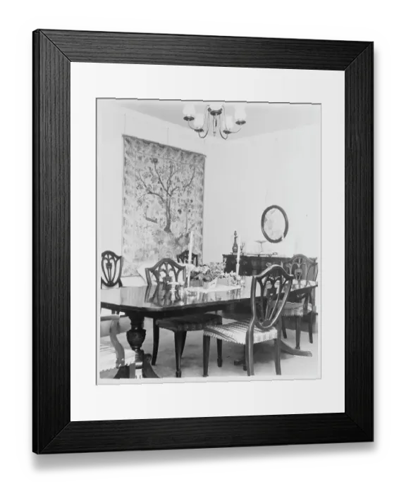 Framed Print : Dining Room in House Belonging to William Faulkner