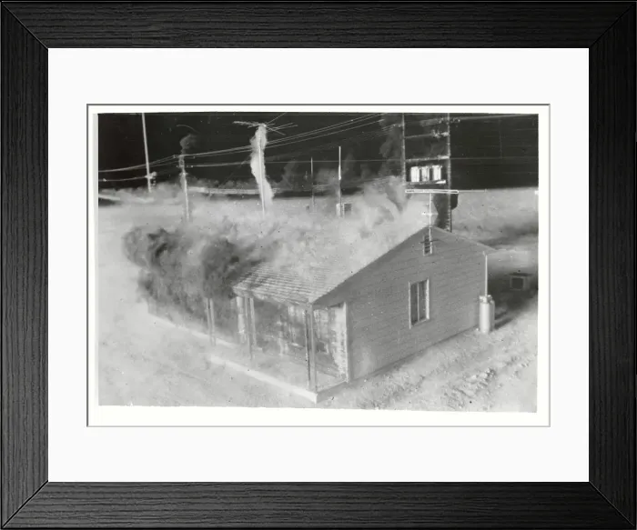 Framed Print : House Used in H-Bomb Test 1955 Framed Print : House Used in H-Bomb Test 1955