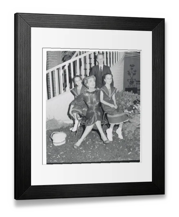 Framed Print : Joan Crawford with Her Children Framed Print : Joan Crawford with Her Children