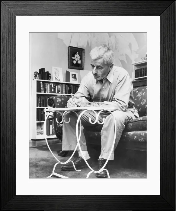 Framed Print : Author William Faulkner Writing Framed Print : Author William Faulkner Writing