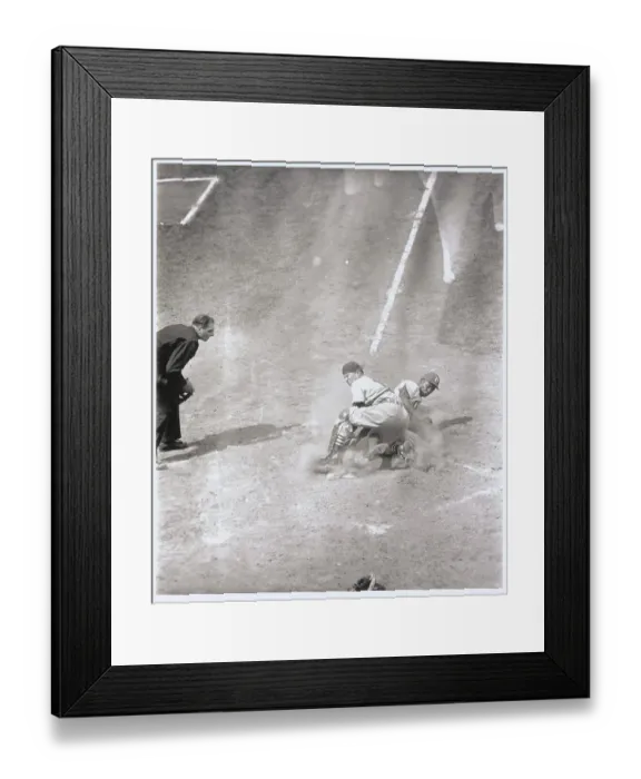 Framed Print : Baseball Players in Action Framed Print : Baseball Players in Action