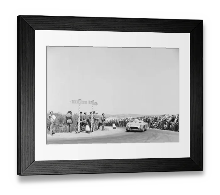 Framed Print : Stirling Moss Racing Mercedes Racing Car Framed Print : Stirling Moss Racing Mercedes Racing Car