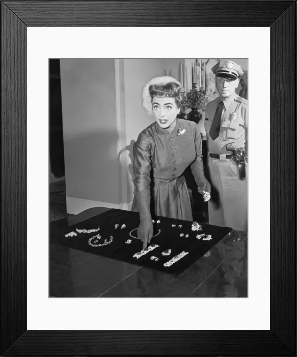 Framed Print : Joan Crawford Selecting Jewelry Framed Print : Joan Crawford Selecting Jewelry
