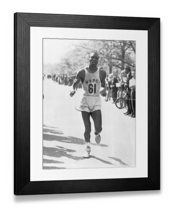 Framed Print : Marathon Winner