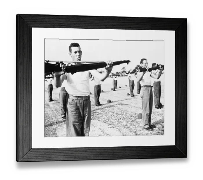 Framed Print : Recruits at Marine Boot Camp Framed Print : Recruits at Marine Boot Camp