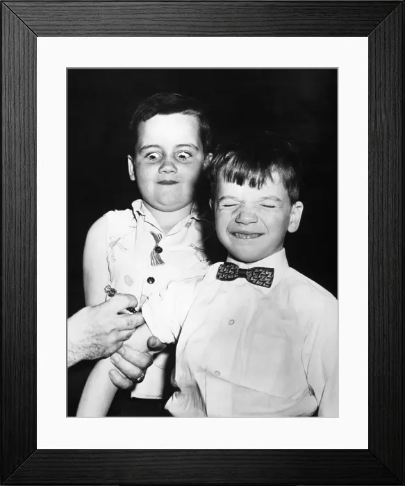 Framed Print : Boys Receiving Polio Vaccine Framed Print : Boys Receiving Polio Vaccine