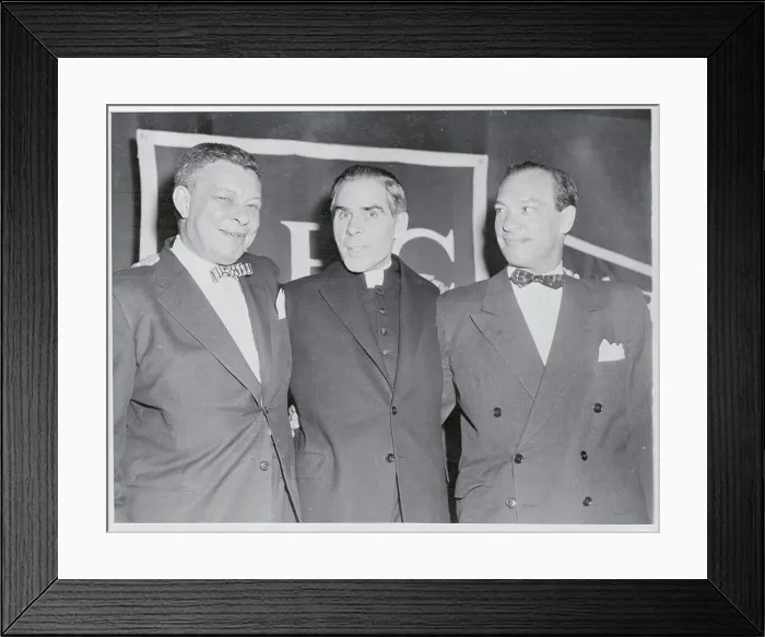 Framed Print : Bishop Fulton J. Sheen and TV Executives Framed Print : Bishop Fulton J. Sheen and TV Executives