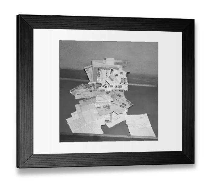 Framed Print : Mail for Billy Graham Framed Print : Mail for Billy Graham