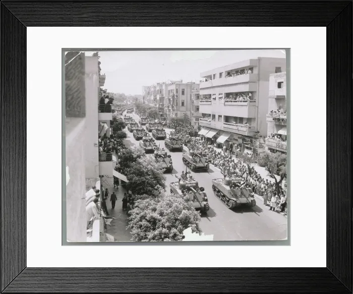 Framed Print : Tanks Traveling in Parade Framed Print : Tanks Traveling in Parade