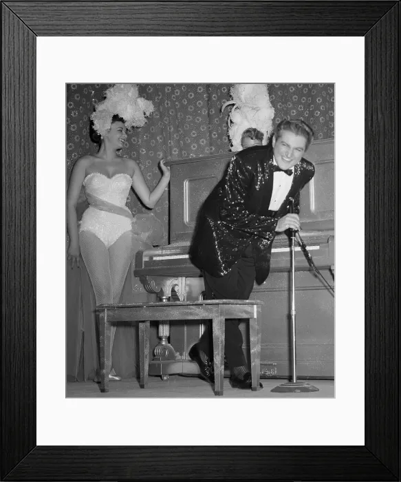 Framed Print : Liberace with Showgirls During Performance in Las Vegas Framed Print : Liberace with Showgirls During Performance in Las Vegas