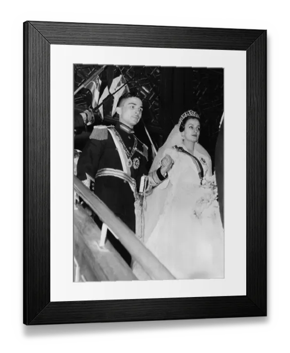 Framed Print : Jordan's King Hussein and Queen Gina Framed Print : Jordan's King Hussein and Queen Gina