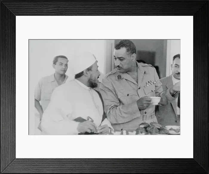 Framed Print : Gamal Abdel Nasser and Saif Hassen Framed Print : Gamal Abdel Nasser and Saif Hassen
