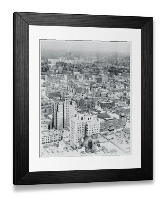 Framed Print : Aerial View of Chicago Buildings Framed Print : Aerial View of Chicago Buildings